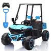 24V Kids Golf Cart, 4WD 2 Seater Ride on Car w/Sun Shade, Storage Trunk & Remote Control, Electric Vehicle w/LED Lights, Realistic Sounds & Wireless Connection, Gift for Boys Girls 3+ (Blue) view 1