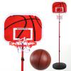 Adjustable Height Basketball Stand for Kids, Children Basketball Training Equipment Set, Portable Basketball Hoop with Backboard and 2 Balls, Durable Iron Frame for Indoor Outdoor view 3
