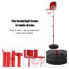 Adjustable Height Basketball Stand for Kids, Children Basketball Training Equipment Set, Portable Basketball Hoop with Backboard and 2 Balls, Durable Iron Frame for Indoor Outdoor view 4