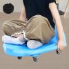 blloocod Portable Floor Scooter Board for Kids Indoor Outdoor Sensory Training Equipment Blue with Handles and Leash view 2