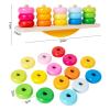 blloocod Kids Five Pillar Toy, Wooden Stacking Building Blocks, Educational Developmental Toy for Fine Motor Skills, Party Favors view 4