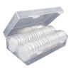 50-Piece Capsule Storage Box Set with Inner Pads - Clear Universal Medal Holder Case for Coin Collecting Display and Protection view 1