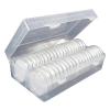 50-Piece Capsule Storage Box Set with Inner Pads - Clear Universal Medal Holder Case for Coin Collecting Display and Protection view 3