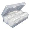 50-Piece Capsule Storage Box Set with Inner Pads - Clear Universal Medal Holder Case for Coin Collecting Display and Protection view 4