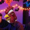 blloocod Red Chicken Head Prop Latex Animal Bird Costume for Role Play Stage Shows Photography Halloween view 2