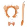 blloocod Lion Costume Set for Kids with Headband Tail Bow Tie Animal Cosplay Photo Props Dress Up Accessories view 1
