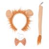 blloocod Lion Costume Set for Kids with Headband Tail Bow Tie Animal Cosplay Photo Props Dress Up Accessories view 4