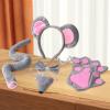 blloocod Mouses Ears Headband Halloween Cosplay Costume Set with Tail Pin for Kids Party Favors view 3