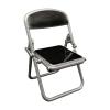 1/12 Scale Miniature Folding Chair Model for 6inch Action Figures, Black Dollhouse Furniture Accessory for Scene Layout DIY Projects view 1