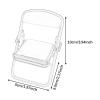 1/12 Scale Miniature Folding Chair Model for 6inch Action Figures, Black Dollhouse Furniture Accessory for Scene Layout DIY Projects view 4