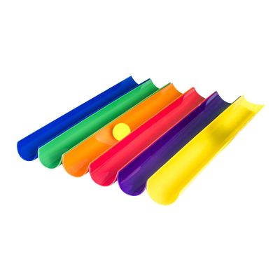 blloocod Pipeline Challenge Kit Outdoor Team Building Game 6 Half Tubes with Ball for Birthday Parties Group Activities