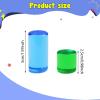 blloocod Rainbow Building Blocks Set 12pcs Stacking Toy Sensory Perception Educational Toys Transparent Acrylic Cylinders view 4
