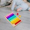 blloocod 60x Rainbow Acrylic Cubes Building Blocks, Transparent Stacking Sorting Educational Toys for Kids, Early Learning Centers, 0.98inch view 3