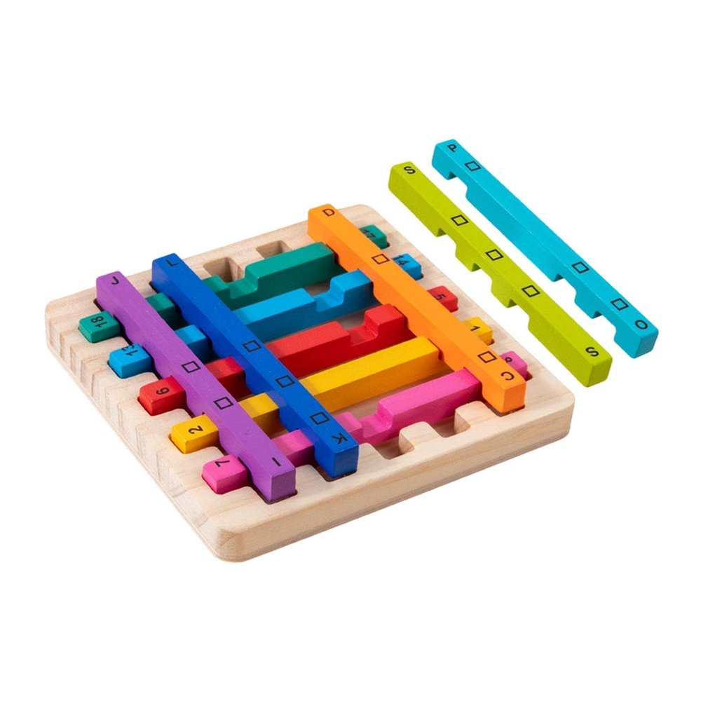 blloocod Stacking Travel Teaser Game 120 Challenges Wooden Rainbow Puzzle Educational Toy for Kids Teens Family Travel Party