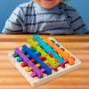 blloocod Stacking Travel Teaser Game 120 Challenges Wooden Rainbow Puzzle Educational Toy for Kids Teens Family Travel Party view 2