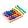 blloocod Stacking Travel Teaser Game 120 Challenges Wooden Rainbow Puzzle Educational Toy for Kids Teens Family Travel Party view 4