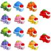 14PCS Mini Resin Turtles with Christmas Hat, Fruit Theme Turtle Figurines, Resin Animal Miniature Decor, Christmas Theme Figurine for Landscape Dollhouse Micro Fairy Garden Decoration Ornament view 1