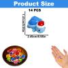 14PCS Mini Resin Turtles with Christmas Hat, Fruit Theme Turtle Figurines, Resin Animal Miniature Decor, Christmas Theme Figurine for Landscape Dollhouse Micro Fairy Garden Decoration Ornament view 2