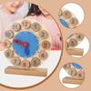 blloocod Wooden Teaching Clock Toy with 15 Activity Cards, Educational Time Learning Tool for Kids, Kindergarten & Elementary School Students view 3
