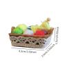 1/12 Dollhouse Woolen Yarn Basket Set with 6 Miniature Yarn Balls, Brown Resin Sewing Scene Model for Desktop Dollhouse Room Box Decor view 3