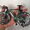 1:8 Scale Mountain Bike Toy DS Die-Cast Mini Finger Bicycle Model Desktop Decoration Scale Men Toy DH Alloy Bike Action Figurine Toy for Cake Topper Crafts (Green) view 1