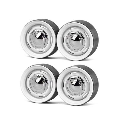 4pcs 1.9" Metal Hub G12 Retro Replica Tire Hub for 1/10 RC Roadster SCX10 TRX4 (White-4pcs)