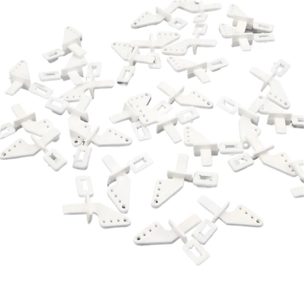 20/40Pcs Nylon Pin Horns 4 Hole for Rc Airplane Parts Remote Control for Model Foam Electric Rc Plane L Parts Toys Accs distintivo(40PCS Rudder Angle)