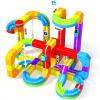 Electric Train Set for Kids, 110PCS 3D Racing Track Sets with Electric Train, Traffic Signs, STEM Train Toys Birthday Gifts for Boys and Girls Age 3+ Years Old view 1