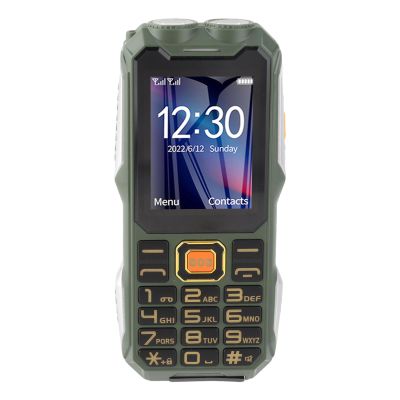SUNGOOYUE Clear Sound 4G Senior Cell Phone with Large Buttons, 9 Family Numbers and Double LED Flashlight for Nighttime Activities (Green)