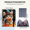 ETLKJVBL 9 Pocket Trading Card Binder, Card Collection Book for MTG TCG Baseball & Sports, Spooky Season Kitten in Pumpkin Top Loader Holder Album for Collector view 2
