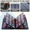 ETLKJVBL 9 Pocket Trading Card Binder, Card Collection Book for MTG TCG Baseball & Sports, Spooky Season Kitten in Pumpkin Top Loader Holder Album for Collector view 3