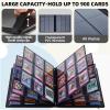 ETLKJVBL 9 Pocket Trading Card Binder, Card Collection Book for MTG TCG Baseball & Sports, Pandas with Spooky Season Pumpkins Top Loader Holder Album for Collector view 3