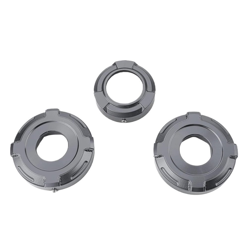 ZGHQHCDRH Compatible with VOGE DS900X DS625X DS525X DS800X Rally 900 625 DSX Motorcycle Accessories Shock-Absorbing Cap Three-Star Column Trim Cover(Titanium-C (3pcs))
