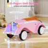 Costzon Toddler Ride On Toy, Classic Foot to Floor Sliding Car w/Steering Wheel, Horn, Headlights & Under Seat Storage, Kids Push Ride-Ons, Retro Baby Ride On Toys for Boys Girls 19-36 Months (Pink) view 4