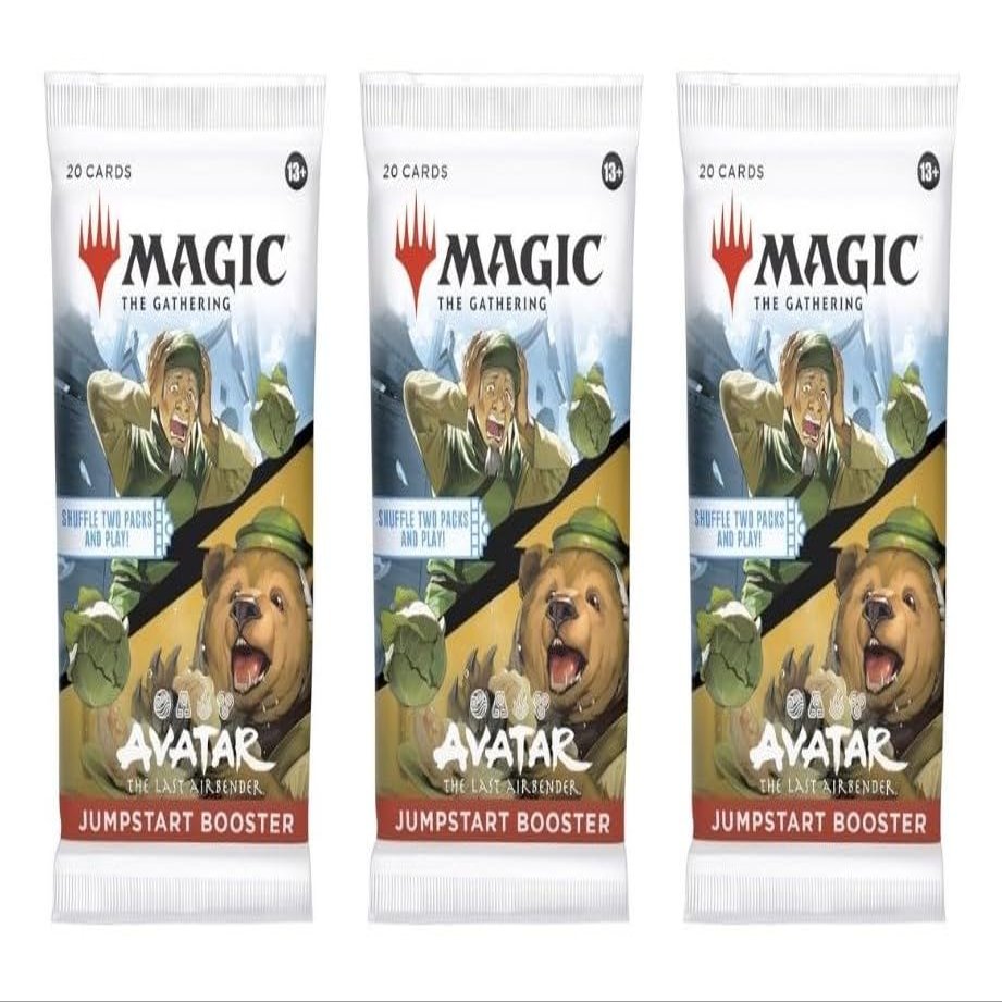 3 Packs Magic The Gathering Jumpstart Booster Pack Lot MTG Avatar The Last Airbender