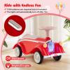 Costzon Toddler Ride On Toy, Classic Foot to Floor Sliding Car w/Steering Wheel, Horn, Headlights & Under Seat Storage, Kids Push Ride-Ons, Retro Baby Ride On Toys for Boys Girls 19-36 Months (Red) view 2