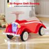 Costzon Toddler Ride On Toy, Classic Foot to Floor Sliding Car w/Steering Wheel, Horn, Headlights & Under Seat Storage, Kids Push Ride-Ons, Retro Baby Ride On Toys for Boys Girls 19-36 Months (Red) view 4