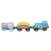 ariarly Wooden Train Set, Maple Wood Train Toy with 3 Wooden Trains, Learning Educational Portable Wood Train Cars for Toddlers view 2
