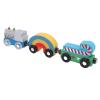 ariarly Wooden Train Set, Maple Wood Train Toy with 3 Wooden Trains, Learning Educational Portable Wood Train Cars for Toddlers view 4