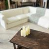 Morezmore M00860 5pc Miniature Candle Set 1:12 or 1:6 Scale White Real Beeswax for Dollhouse Decor Fairy Garden Diorama QC1 view 2