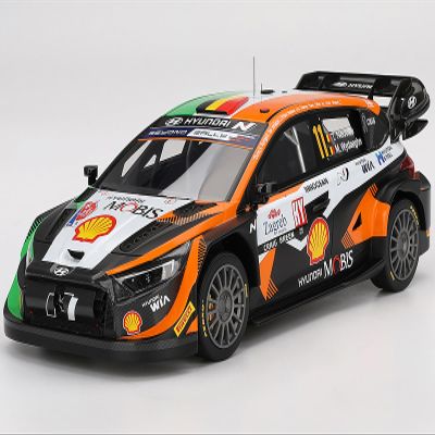 i20 N Rally1 Hybrid #11 Thierry Neuville - Martijn Wydaeghe Mobis WRT Winner Rally Croatia Power Stage (2023) 1/18 Model Car by Top Speed