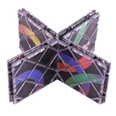 Stylebest Folding Puzzle Cubes, Twisty Professional Cube Toys for Kids Age 6, with Colorful Design for Hand Eye Coordination and Visual Development (Black A)