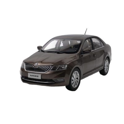 1:18 for SAIC Skoda Rapid PA 2018 Brown Alloy Scale Car Model Ideal Display Model Surprise Toy