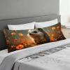 Long Body Pillow for Adults 20x59 Inch, Flower Bed Pillows Hedgehog Double Sided Print Linen Throw Pillows Covers, for Side Sleeping Pregnant Pillow with Zipper for Home Bed Living Room Decor J0-149 view 2