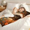 Long Body Pillow for Adults 20x59 Inch, Flower Bed Pillows Hedgehog Double Sided Print Linen Throw Pillows Covers, for Side Sleeping Pregnant Pillow with Zipper for Home Bed Living Room Decor J0-149 view 3