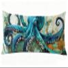 Long Body Pillow for Adults 16x47 Inch, Teal Bed Pillows Octopus Double Sided Print Linen Throw Pillows Covers, for Side Sleeping Pregnant Pillow with Zipper for Home Bed Living Room Decor J0-119 view 1