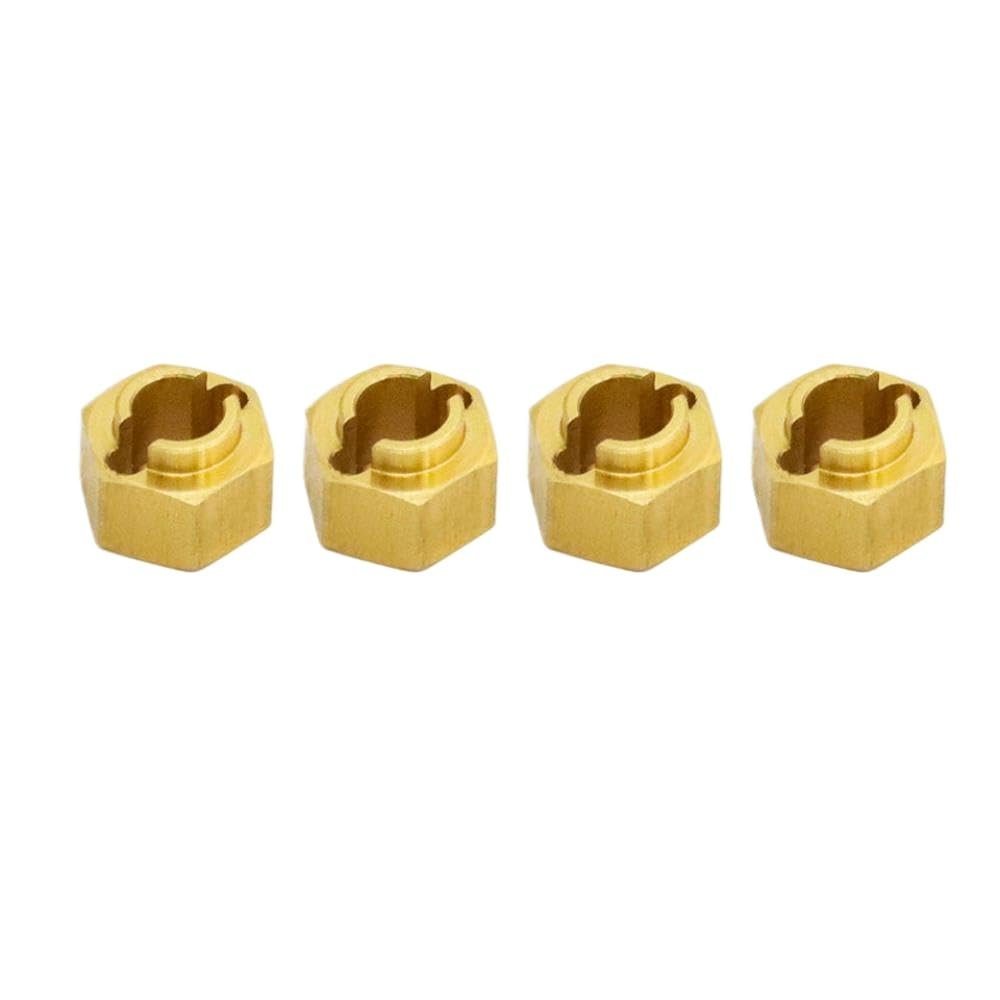 7mm Brass Wheel Hex Hub Extenders Adapters 4/5/6mm Compatible with Bronco 1/18 RC Crawler Car Model Parts Universal Fit(4MM)