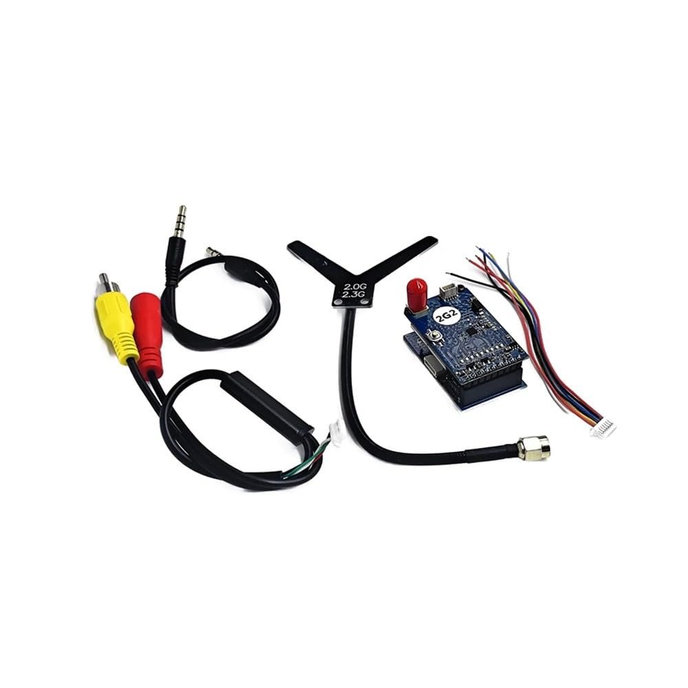 SHANGMG for 2-2.2G 1.6W FPV VTX VRX 8CH Video Transmitter Receiver Module PAL/NTSC for FatShark for Skyzone Goggles(2 2.2G VRX)