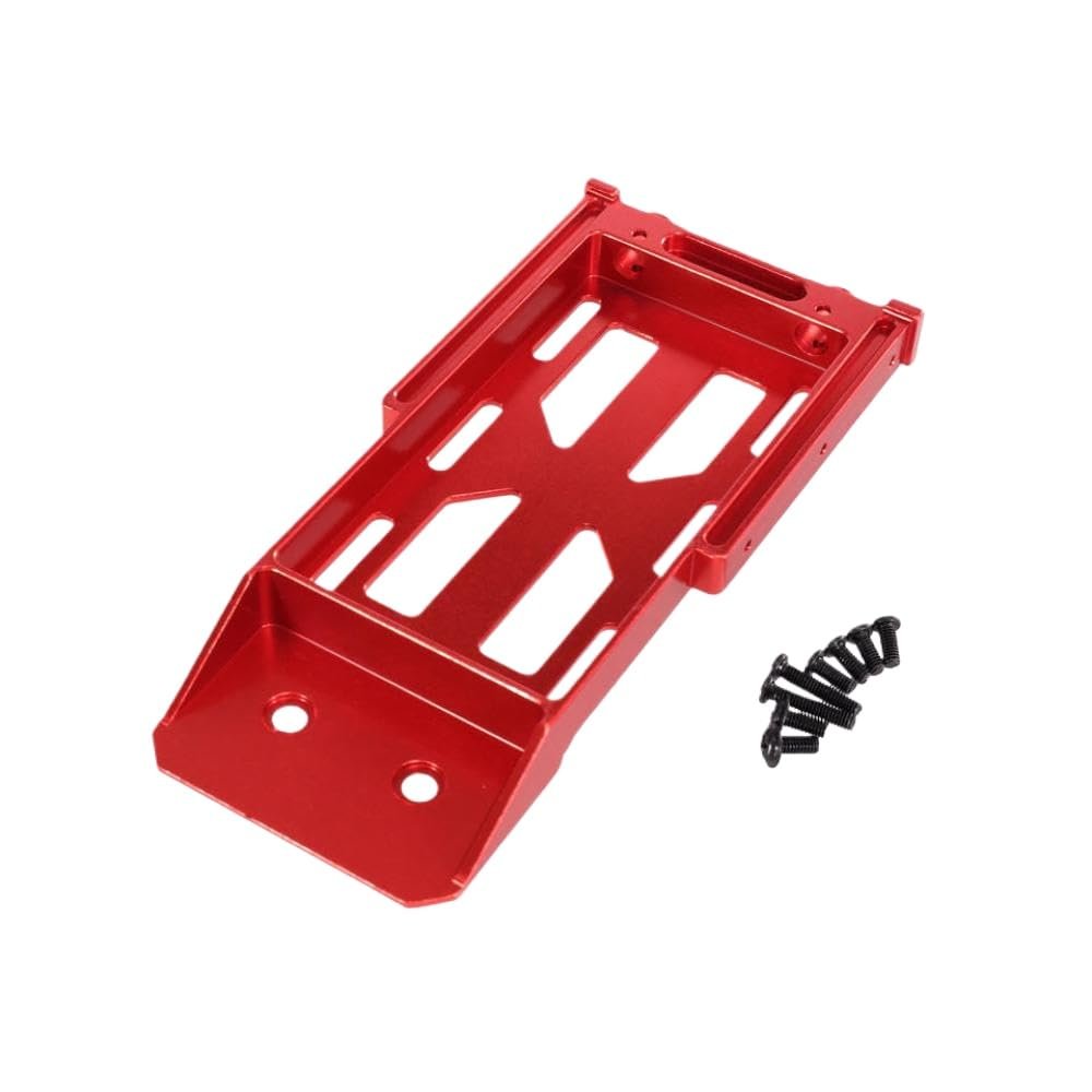 1/12 MN128 MN86 G500 RC Car Metal Upgrade Parts Compartment Holder Compatible with MN Model 1 OP Modification Accessories(Red)
