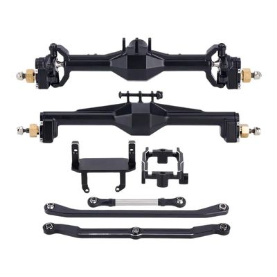 +10mm Diamond CNC Portal Axles with Lay Down Servo Mount Links 1 18 RC Crawler Axle Upgrade Parts Compatible with Automotive Motorcycle Parts(Black-1Set)